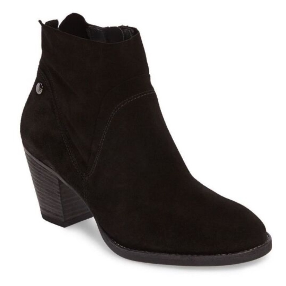 Paul Green Nora Boot, Black Hydro Suede- Size 6.5